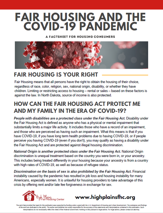 Fair Housing and the COVID-19 Pandemic